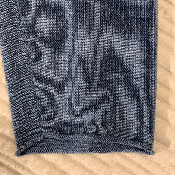 Eileen Fisher High Low Women Long Sleeve Cowl Neck Tunic Sweater Blue Size Large - Picture 3 of 12